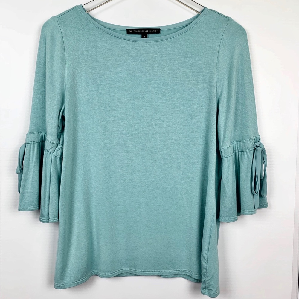 WHBM Ruffled 3/4 Sleeve Blouse Size S